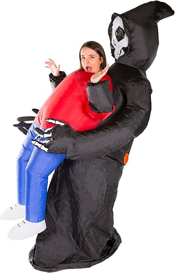 زي Bodysocks Grim Reaper قابل للنفخ للبالغين حجم واحد