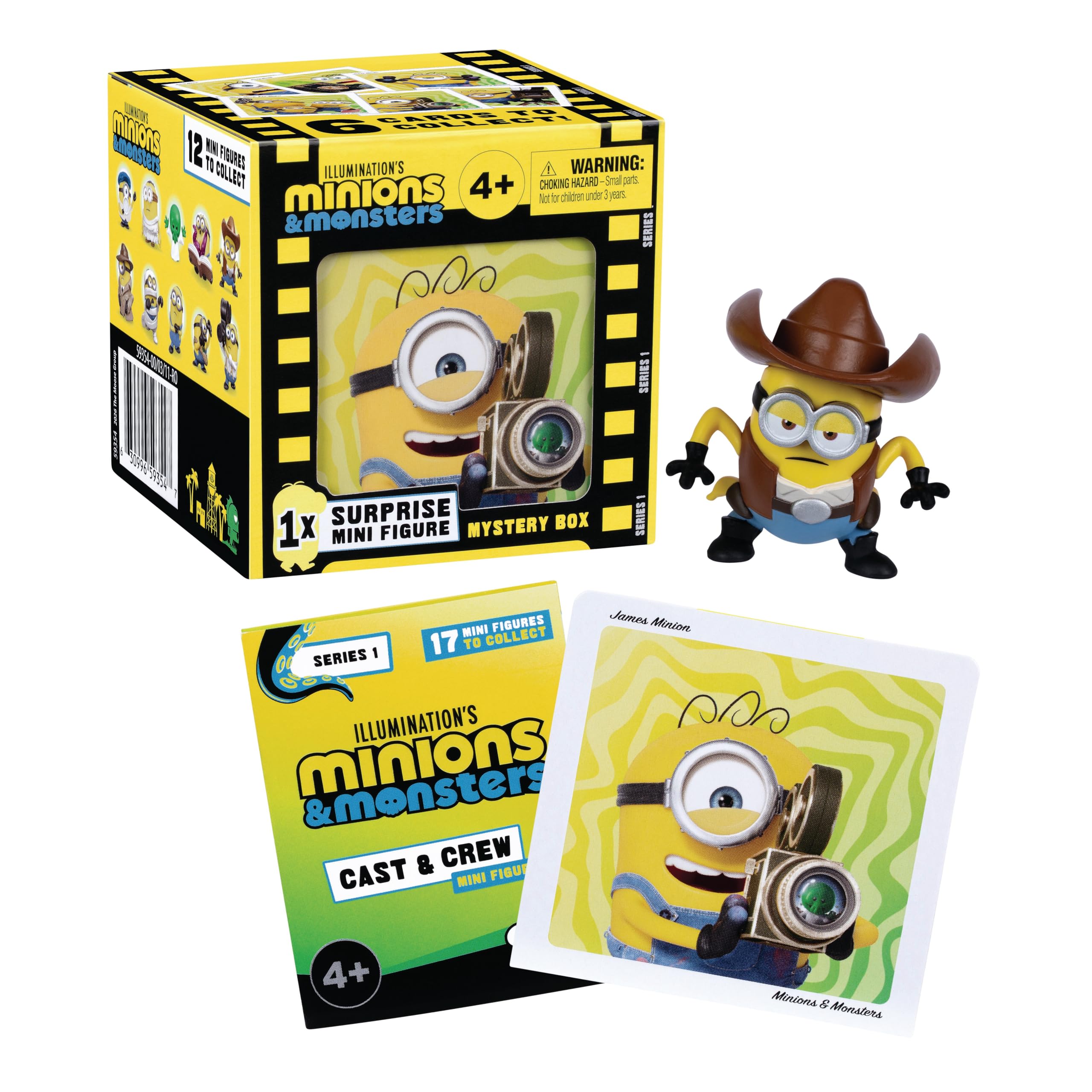 Minions & Monsters Mystery Box Surprise Mini Figure | Collectible Minions Character Toy | Random Hidden Figure with Glow-in-the-Dark Monster Accessory | Series 1 | Ages 4+
