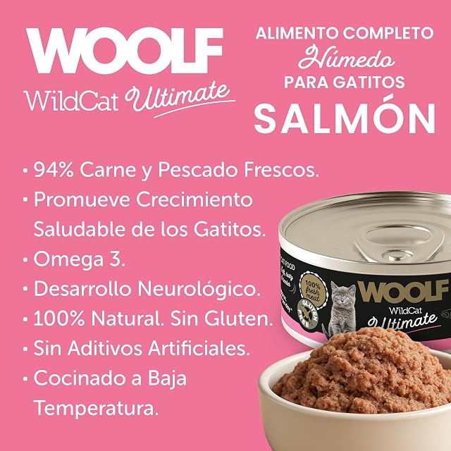 Foto 4 de 7 de Latas Salmón Kitten 85gr