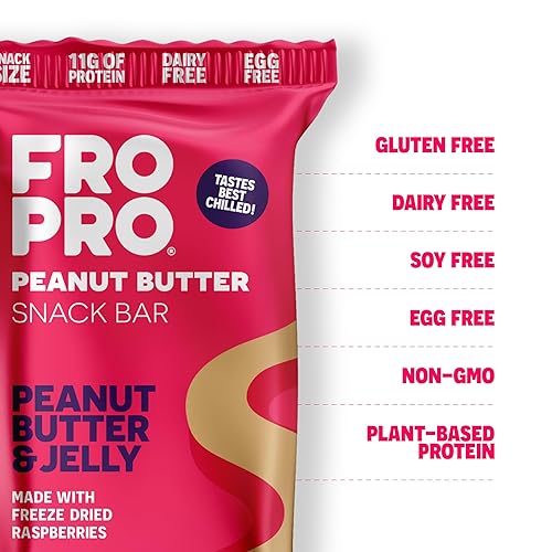 Miniatura 2 de FROPRO Barras de proteína vegetal  Barras de proteínas a base de plantas, totalmente naturales, sin gluten, lácteos y soja, barras altas en