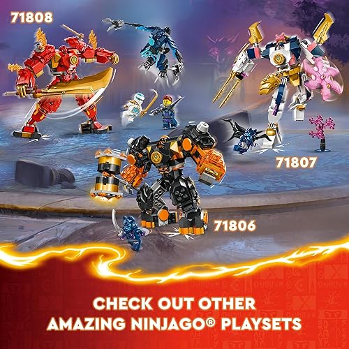 Miniatura 6 de LEGO NINJAGO Sora Elemental Tech Mech Mini Ninja juguete, figura personalizable, juego de juguetes de aventura para niños con minifigura Sora,