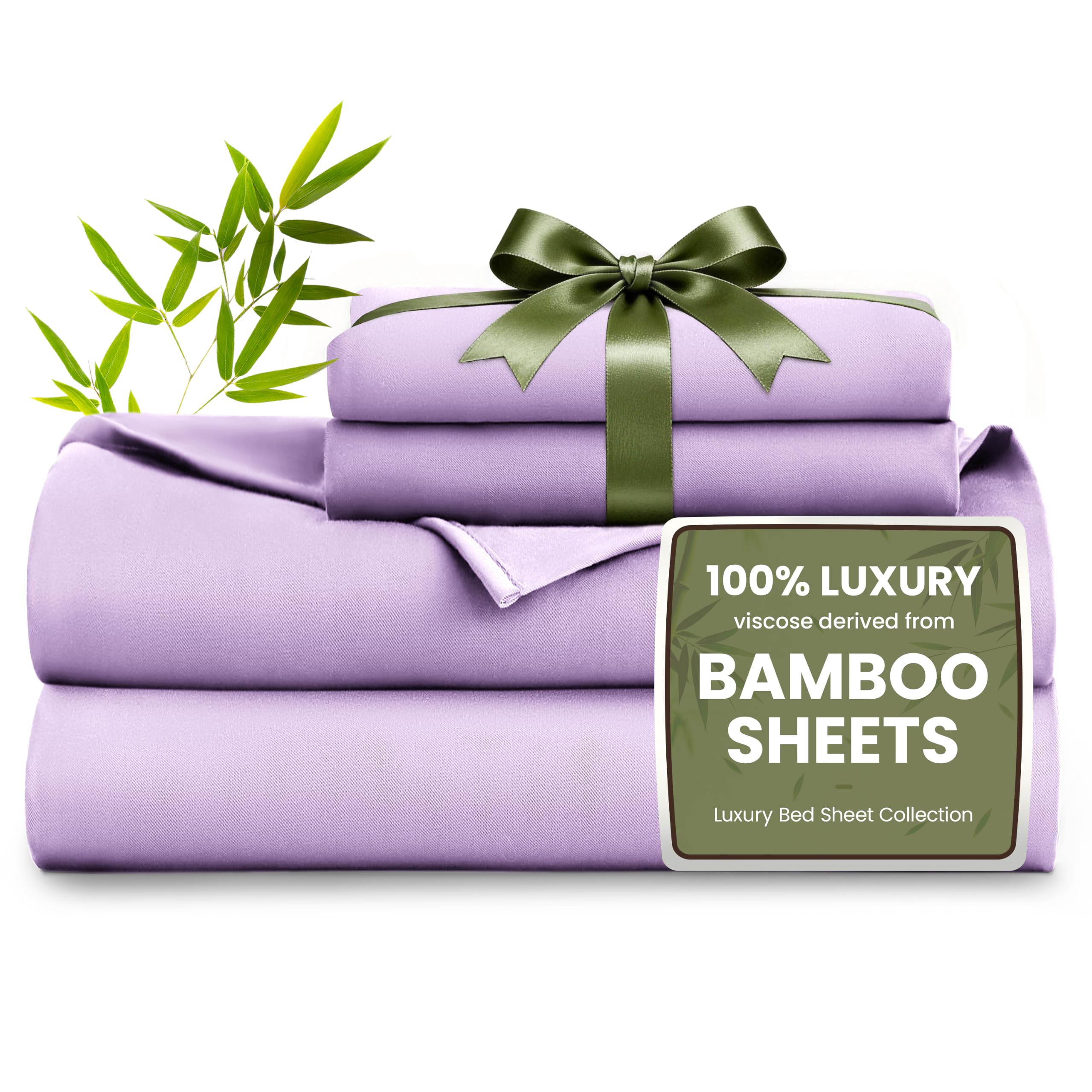 Love's cabin 100% Rayon Derived from Bamboo, Queen Sheet Set, 6 Pieces