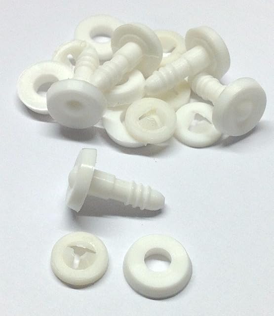 celloexpress Pack of 5 - Regular Animal Joints 25mm White - Teddy Bear & Soft Toy Making Limbs and Head Joints