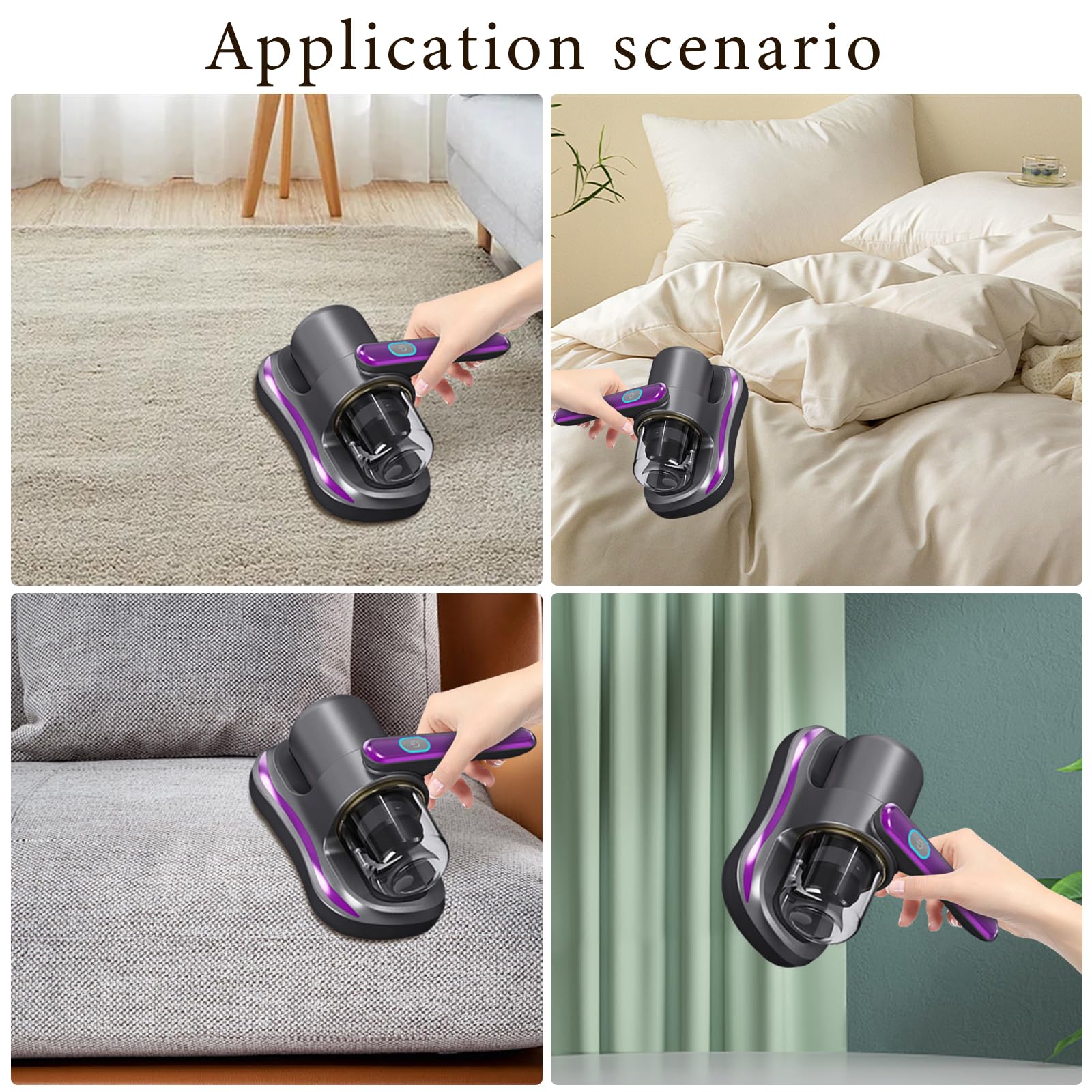 Aspirador de Colchones Portátil, Aspirador de Colchones sin Cable, Mini Aspirador sin Cable, Aspirador UV Portátil para Colchones, Camas, Sofás de Tela, Almohadas, Alfombras