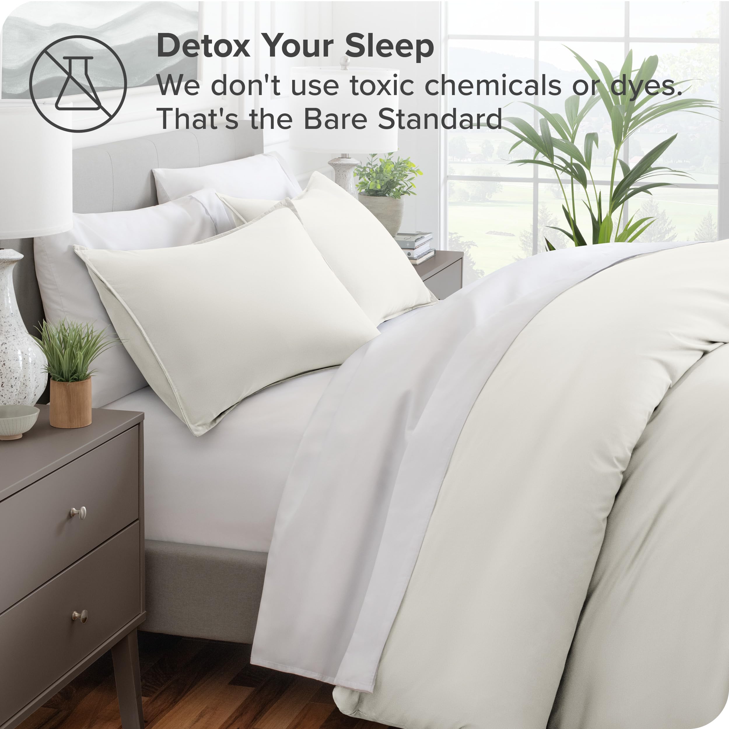 Bare Home Duvet Cover Set Double Size, Premium 1800 Ultra-Soft Duvet Cover Set, Lightweight, Cooling Duvet Cover - Image 4