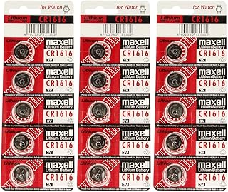 Maxell CR1616 3V Lithium Coin Batteries Made in Japan Version, 15 Count
