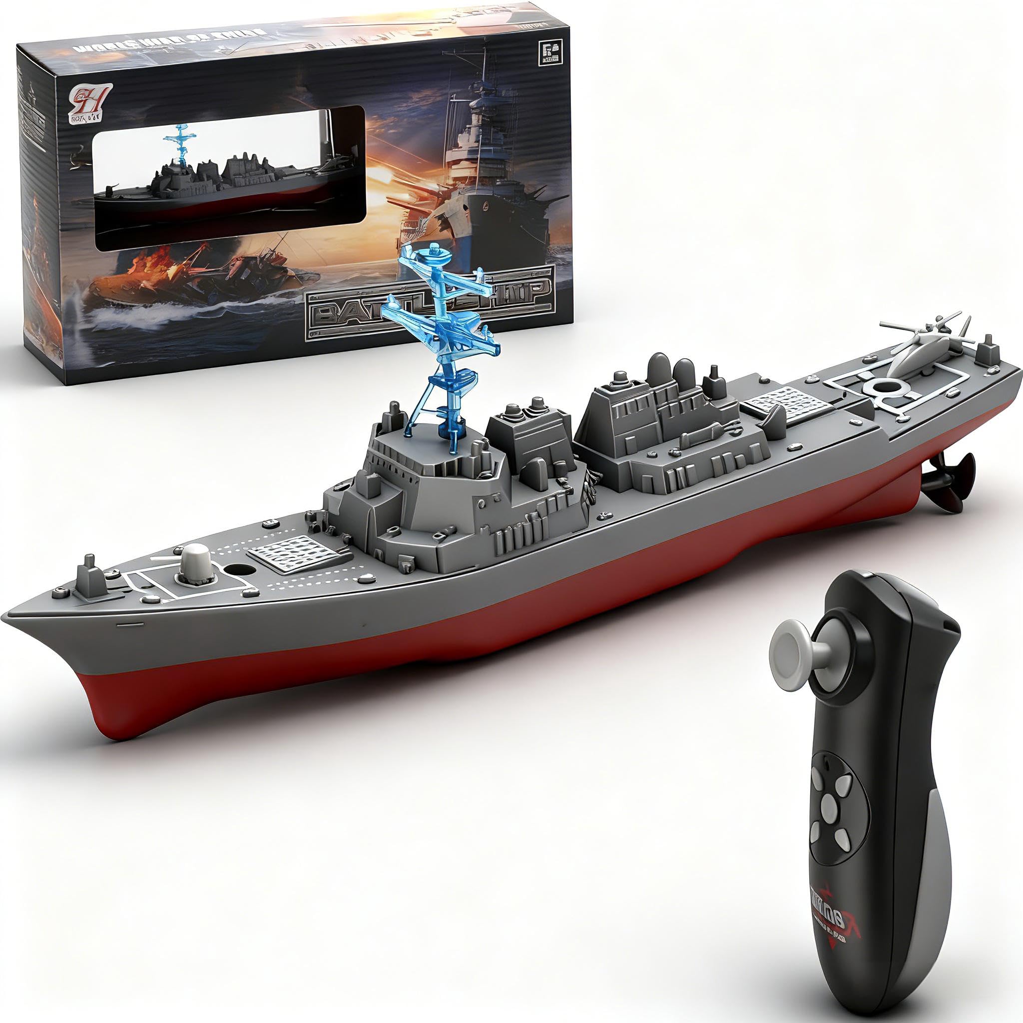ＲＣ戦艦 - 弁慶　ラジコン　動作品　サイズ約63cm(箱) 新充電式電池付き！ Amazon.co.jp: HUAJUN ラジコンボート 軍艦モデル 高速RC船 水上
