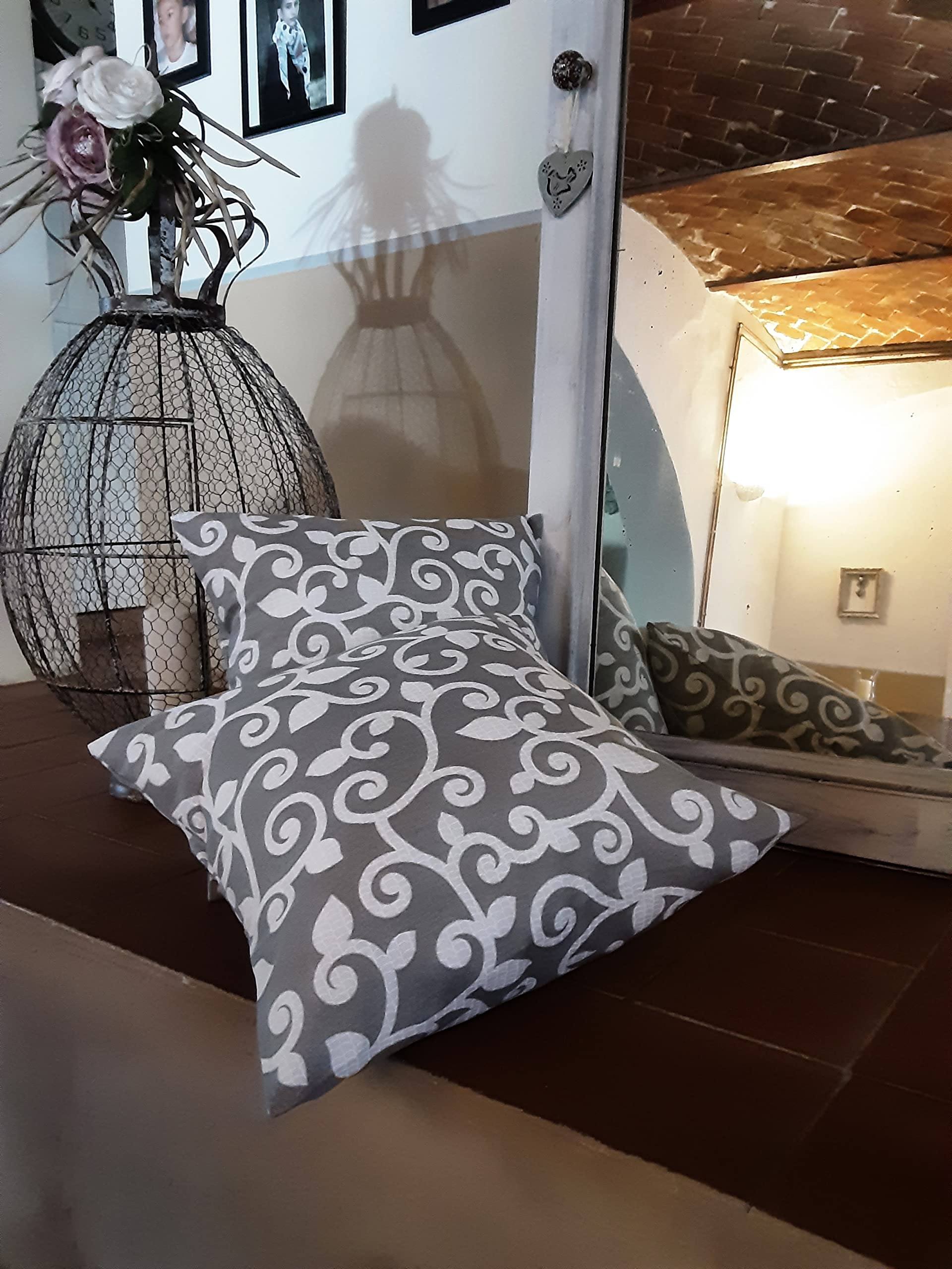 Federa Cuscino 40x40 ATsense Federe Cuscino Letto Set Di 2, 80x80 Cm 100% Cotone Copricuscino Letto