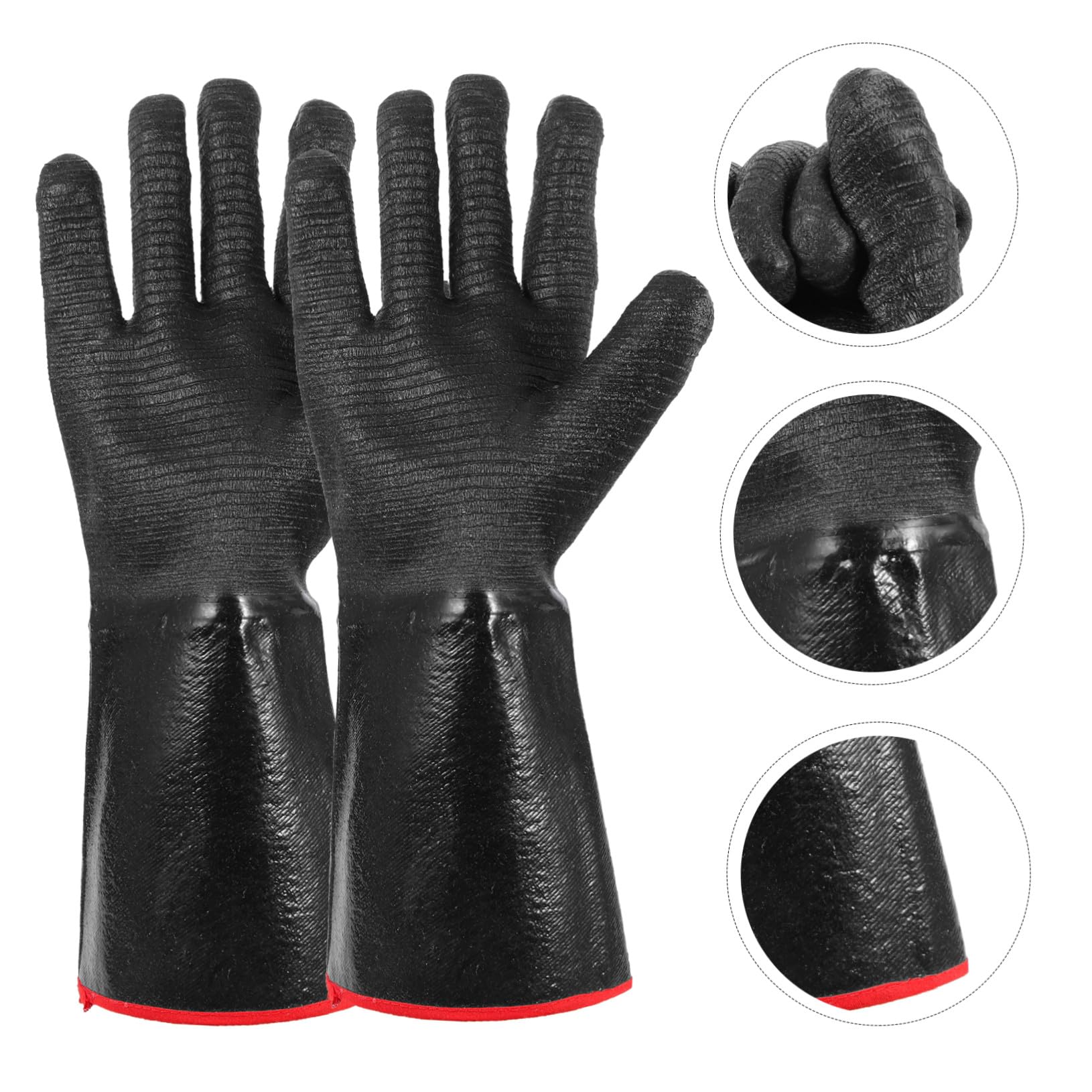 Kisangel Guantes Resistentes al Calor de Neopreno para Cocina y Barbacoa Impermeables Reutilizables y Lavables Protección contra Quemaduras y Altas Temperaturas Talla Única