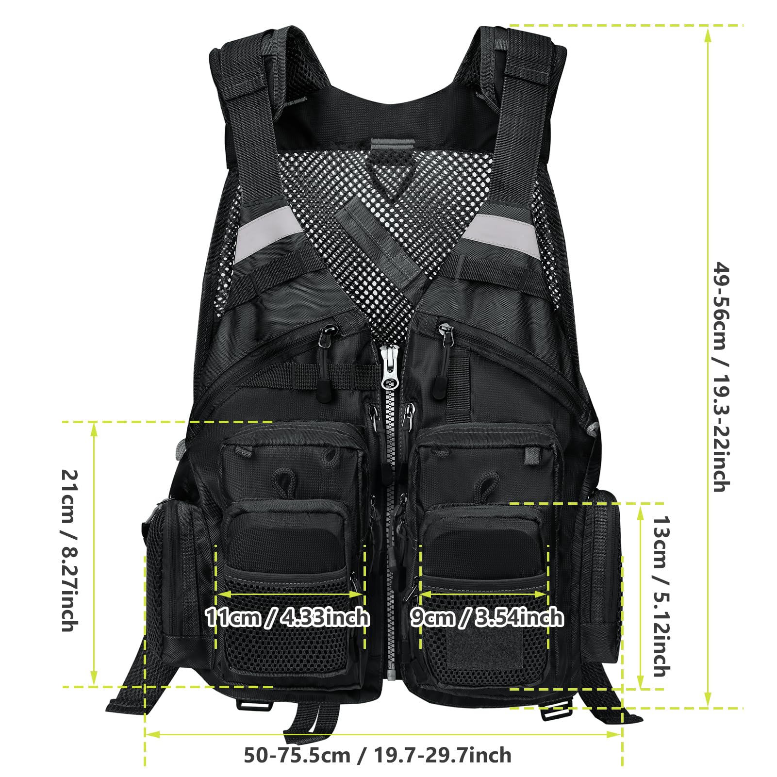 【新品未使用】Aard Name Fishing Vest Black ウェア Aard Name Fishing Vest Black Black Fishing Vest XL