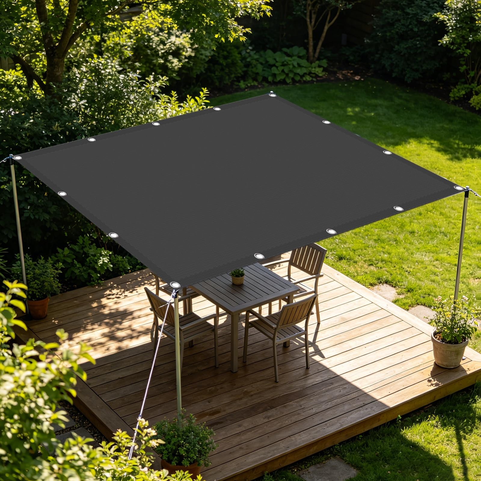 Toile ombrage extérieur pour camping et patio ombragé en été