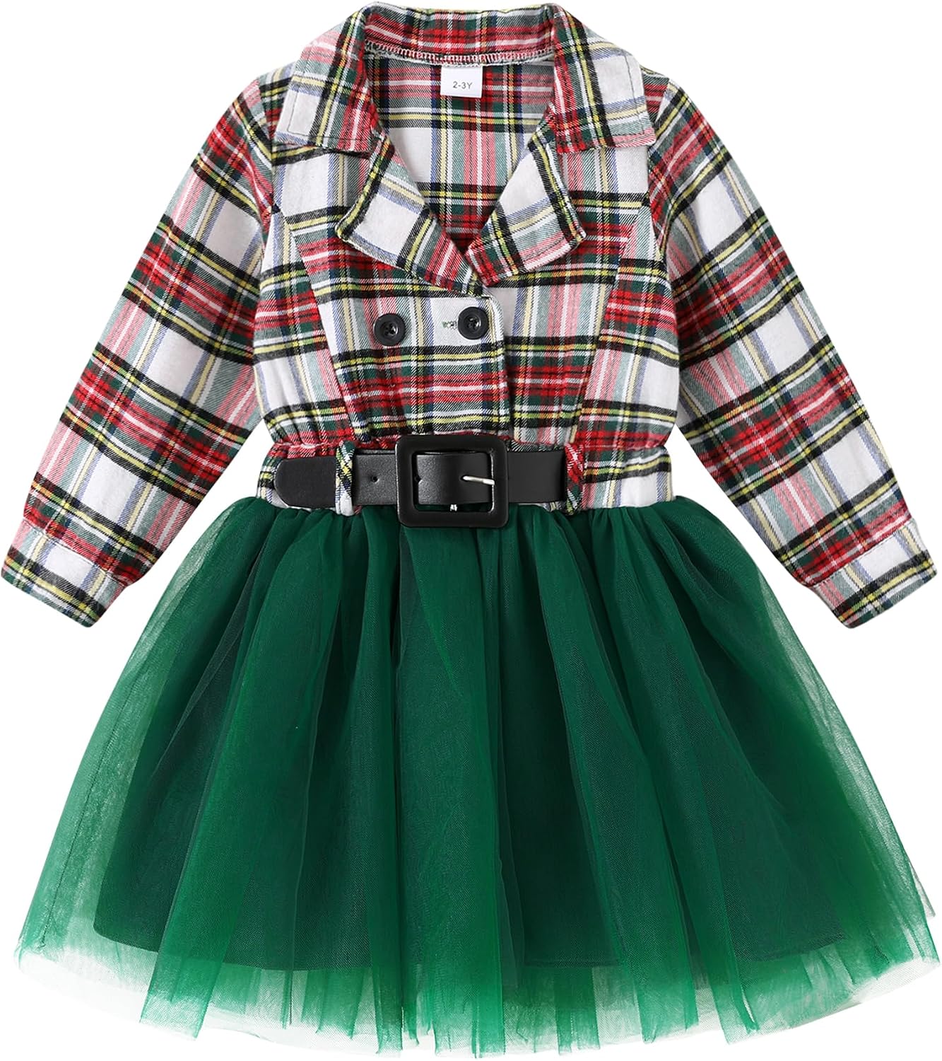 YOUNGER STAR Little Baby Girl Black and White Dress Buffalo Plaid Tutu Skirt Party Princess Formal Outfit Clothes