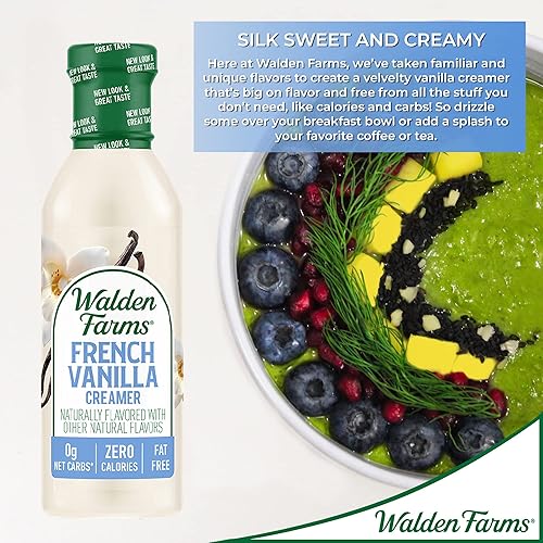 Miniatura 8 de Walden Farms Crema de café de vainilla francesa de 12 onzas (paquete de 2) rica y cremosa Fresca y sabrosa Vegana, Paleo y Keto Sustituto