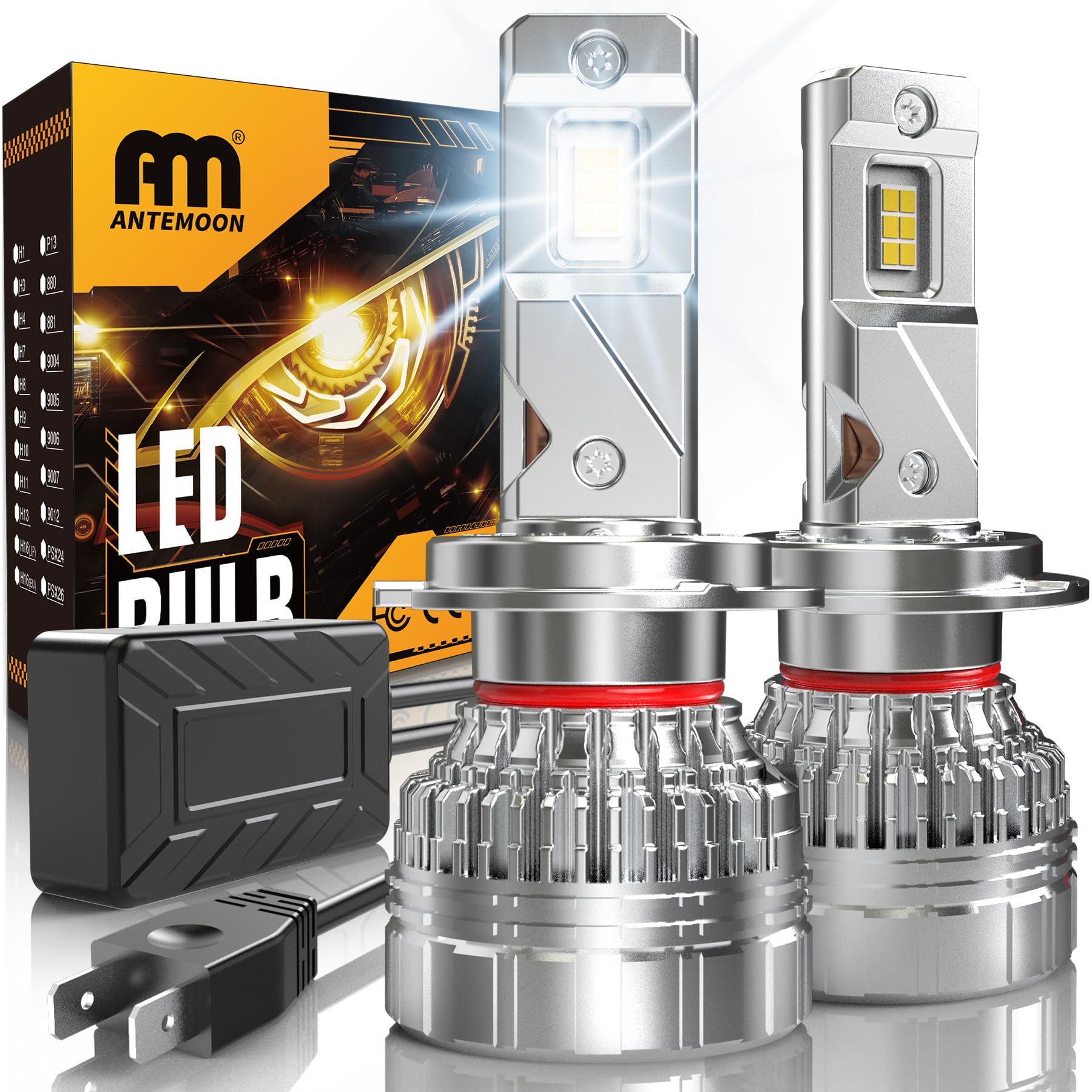 Lampadine H7 LED, 110W 30000LM 800% Brillante 6500K Bianco LED H7 Auto Fari Abbaglianti e Anabbaglianti 12V 24V Lampada Sostituzione per Alogena e Xenon, 2 Lampade