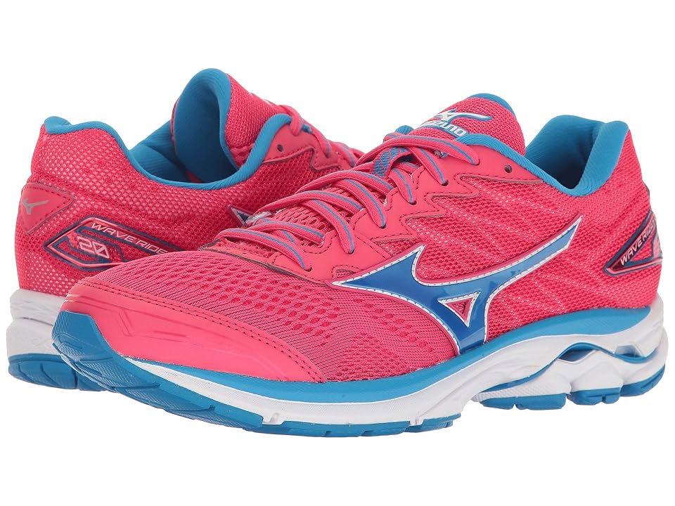 

Mizuno Wave Rider 20 (Paradise Pink/Blue Aster/White) Girls Shoes