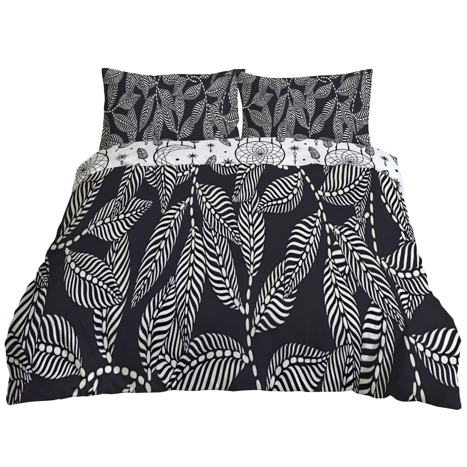 Housse de couette motif attrape-rêves 240x220 cm en tissu doux pour un sommeil réparateur