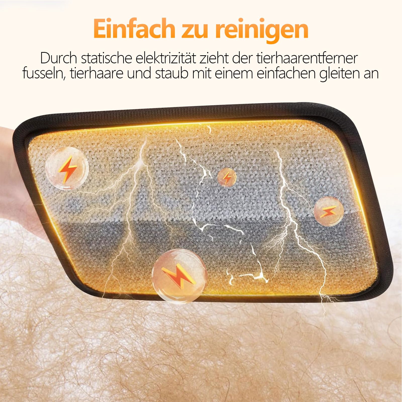 TOOHAO Guanto Peli Gatto Cane, Guanti Statici per Peli Animali, Pet Hair Remover Gloves per la Pulizia dei Vestiti Tappeti Divani Sedili Auto, Riutilizzabile e Lavabile (Nero)