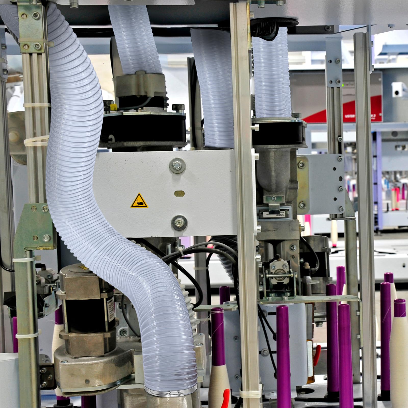 Yaocom Manguera de recogida de polvo de PVC de 30 pies con abrazaderas de manguera de acero inoxidable, manguera de vacío transparente flexible resistente a pinchazos para aspiradoras, sistema de