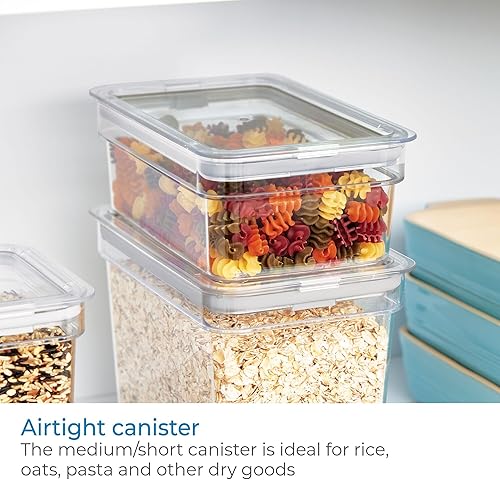 Miniatura 4 de IDESIGN The Fresh Collection - Contenedor de almacenamiento mediano corto para productos secos, 5 pulgadas de largo x 8.1 pulgadas de ancho x 3
