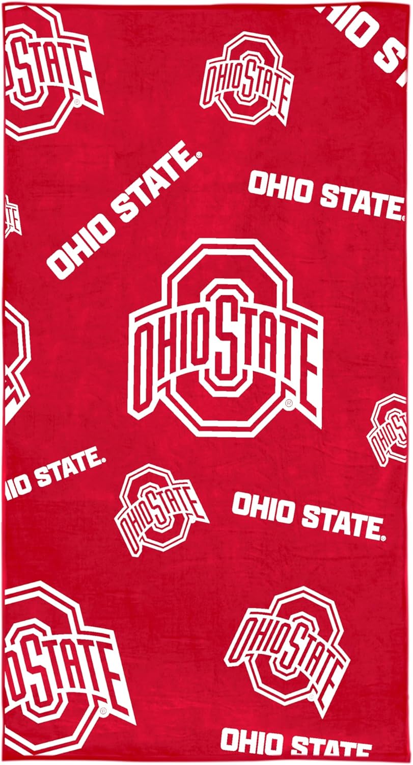 FANMATS NCAA Reversible Beach Towel — Oversized 38” x 72” | Reversible Team Design | Jacquard Material