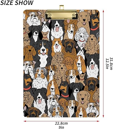 Miniatura 8 de Portapapeles acrílico Axolotl Natural Tropical A4 tamaño carta estándar con clip de metal dorado perfil bajo clip de regreso a la escuela 9 x 12.5