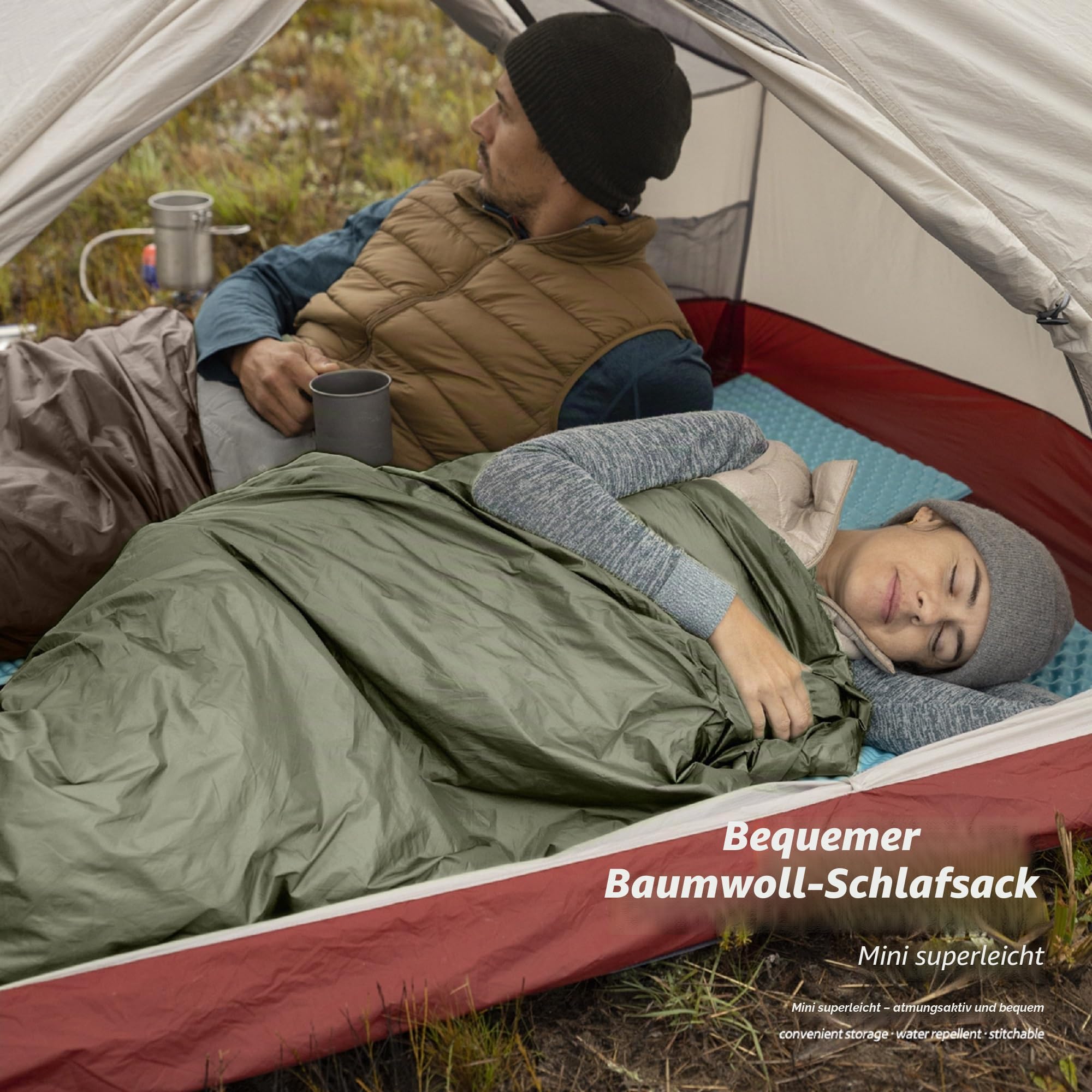 Naturehike Schlafsack Ultraleicht Mini Kleines Ultraleicht 680/760g für 3 Jahreszeiten mit 190x75/205x85cm zum Wandern Rucksackreisen Camping bei ca. 15°C Verwenden
