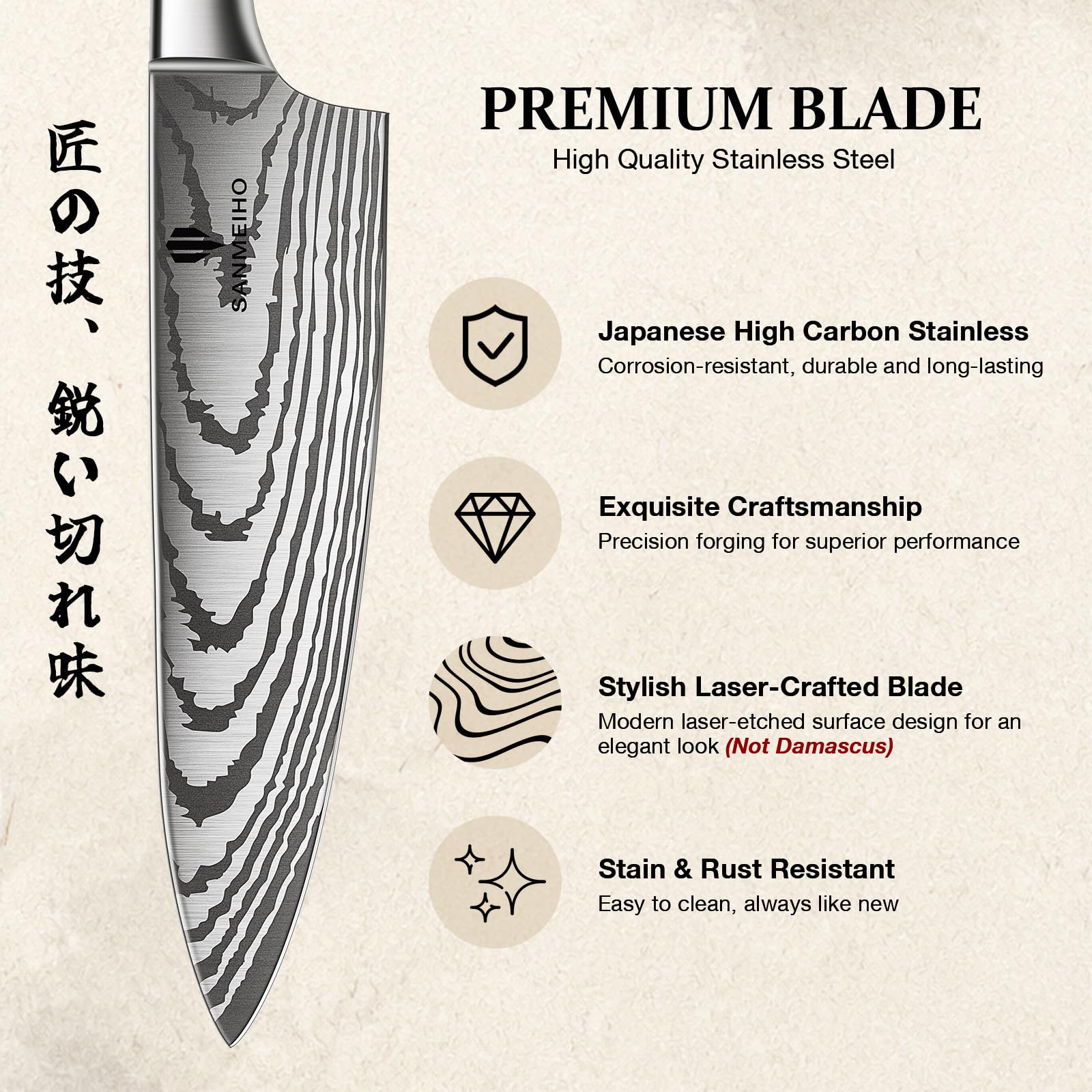 12-Piece Magnetic Knife Set with In-Block Sharpener & 2-Tier Stand — Amazon image 3