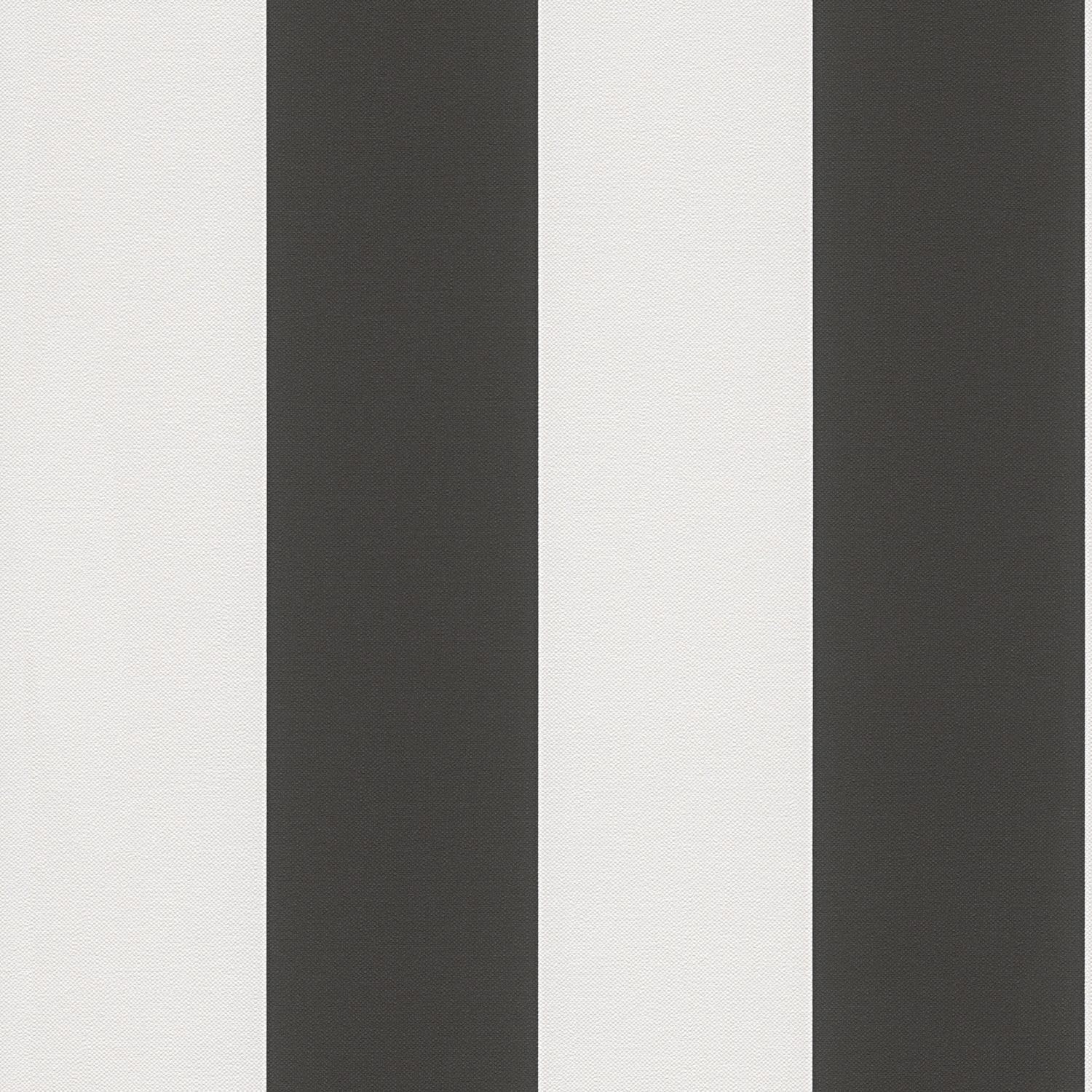 Papier peint rayures noir blanc Profhome 334213-GU intissé mat pour salon