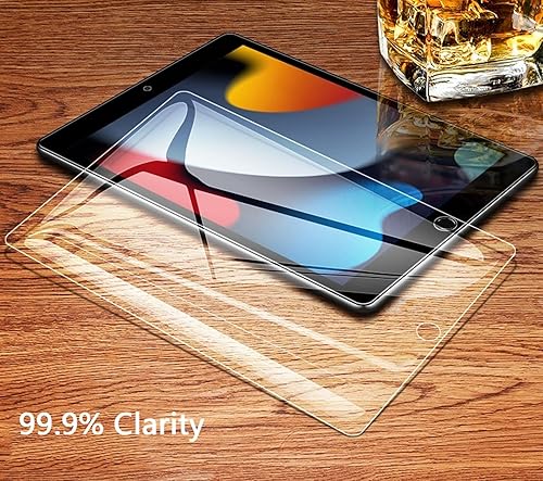 Miniatura 3 de Paquete de 2 protectores de pantalla para iPad de 9, 8, 7 generación de 10.2 pulgadas, película de vidrio templado para iPad 9, 8, 7 (202120202019),