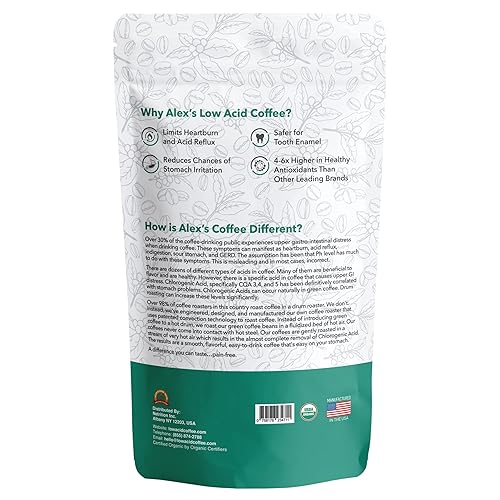 Miniatura 2 de Alex's Low Acid Organic Coffee Bolsa de 12 onzas (paquete de 3) (descafeinado fresco)