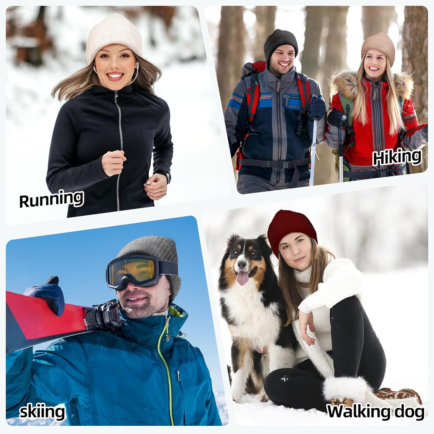 Silk Dream Alpaca Wool Beanie Hats Men Women Winter Hats Warm Beanie Fuzzy Soft Knit Lightweight Gift for Her&Him - Image 5