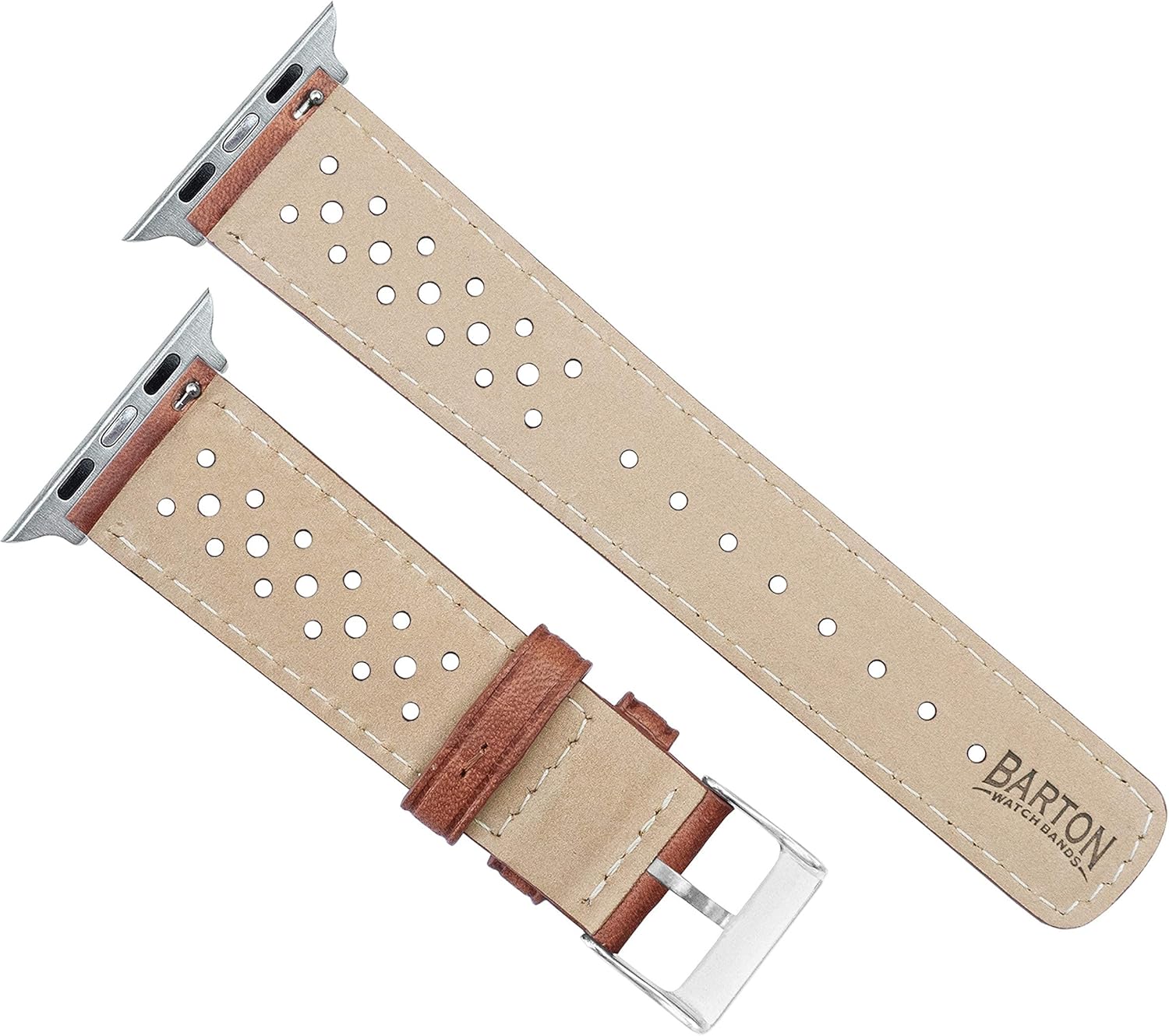 BARTON WATCH BANDS - Horween Leather Watch Bands Compatible with Apple Watch Models - 1, 2, 3, 4, 5, 6, 7, 8, 9, 10, SE, Ultra & Ultra 2