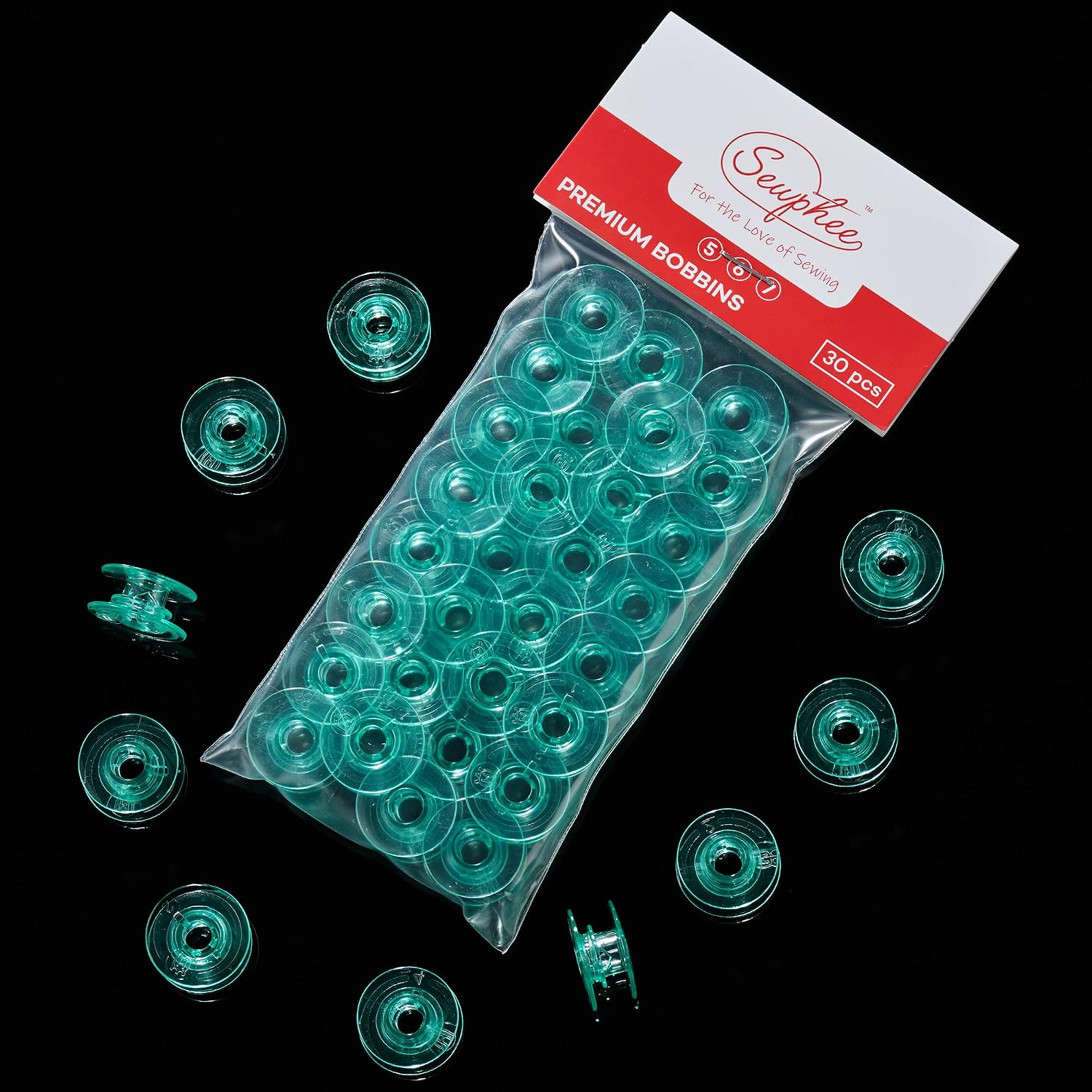 Sewphee 30pcs Plastic Bobbins fits Husqvarna Sewing Machine – Precision Fit, Strong and Long-Lasting Sewing Machine Accessories and Supplies for Seamless Stitching