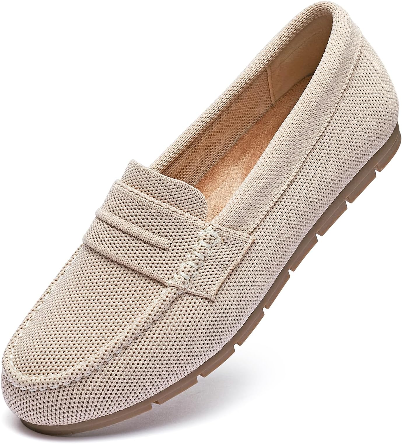 Cvistpieo Loafers for Women Comfortable Dressy Casual Work Flats Lightweight & Breathable Slip On Walking Shoes Knit