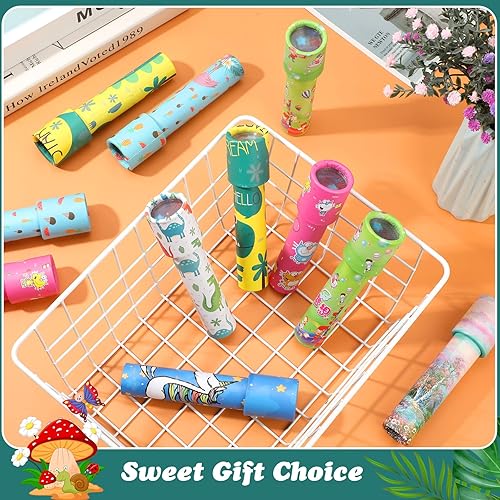 Miniatura 5 de 24 piezas de juguetes educativos clásicos de caleidoscopios, regalos de devolución, tubos de papel, lentes prismáticas, juguetes vintage