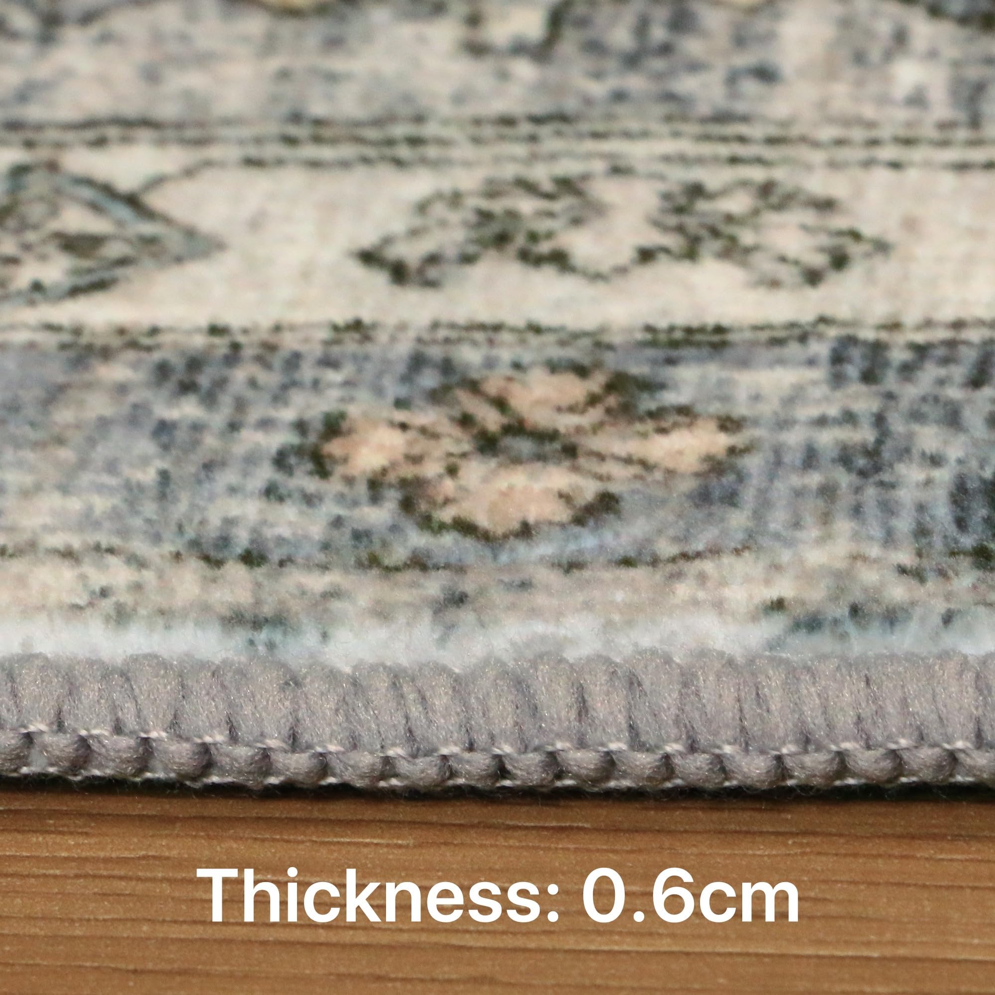 GENIMO Alfombra Salon Sin Peluche,Alfombra Cocina Lavable Antideslizante,Alfombra Pasillo de Dormitorio,Alfombra Silla Escritorio,Pasillo,Gris,80x200 cm