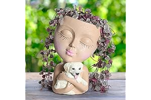 Cute Dog Planters Pots with Drainage Hole for Indoor Outdoor Decor