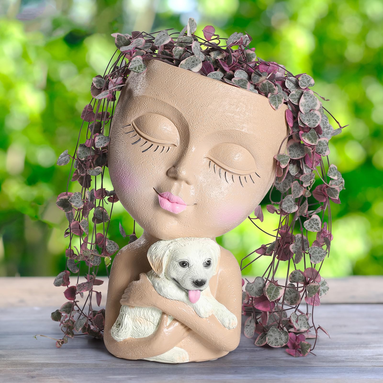 Face Planters Pots Head Praying Frog Head Planter Resin