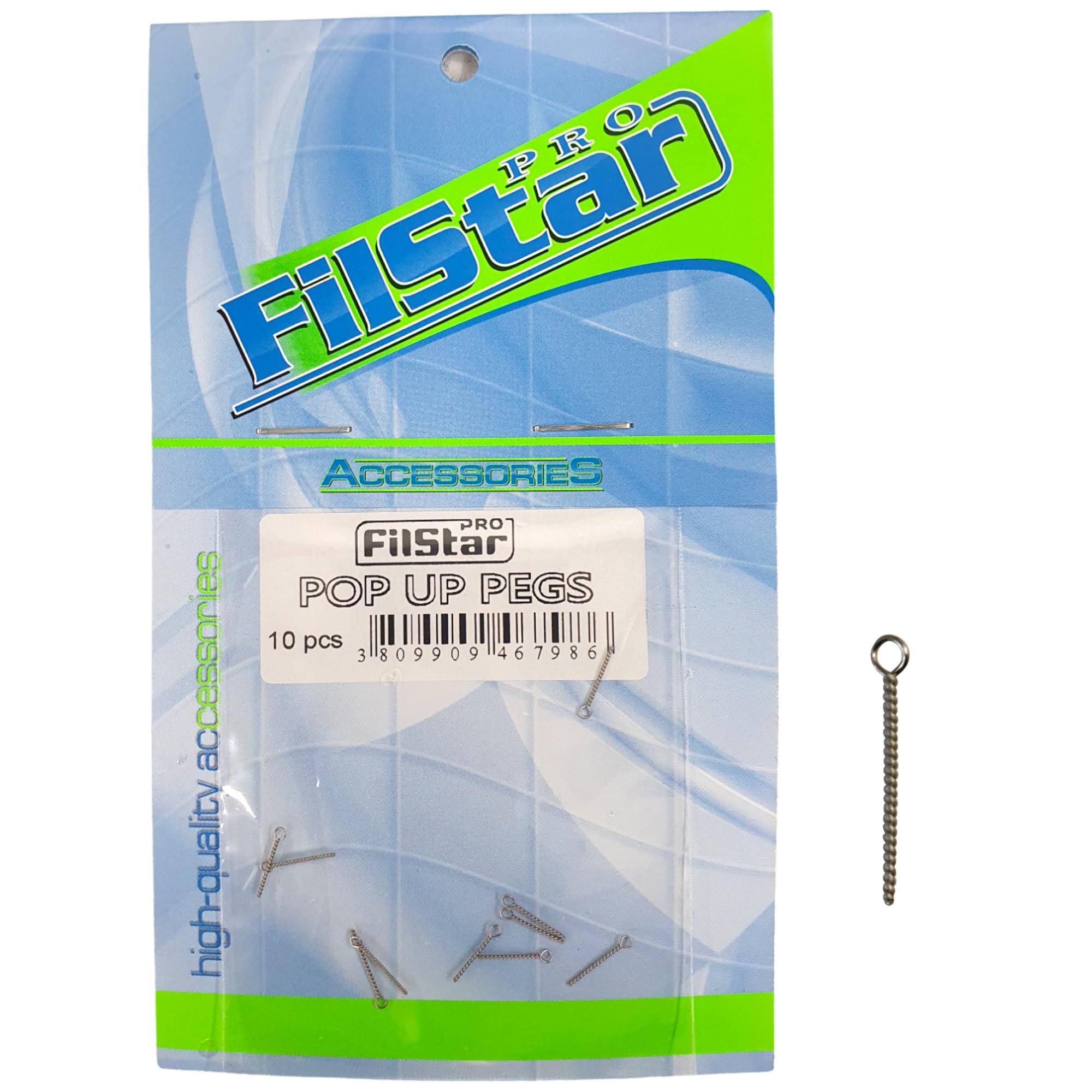 PRO Filstar Pop Up Pegs for Boilies 10 Pieces 10 mm, Bait Screws Pop Up for Fishing Hooks, Carp Fishing Screw