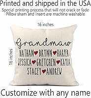 Vista 4 de Girls Love A Monogram Almohada para abuela – Regalos para abuela – Regalos para mamá de hija – Regalos para mamá – Almohada personalizada – Regalos