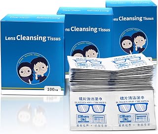 Premium Lens Cleaning Wipes (300-Pack) | Streak-Free Glasses, Sunglasses & Screen Cleaner | Individually Wrapped, Alcohol-Free & Anti-Scratch