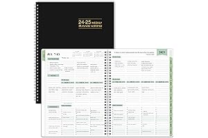 2024 Weekly Planner Spiral Bound 8x11, Monthly Planner Notepad