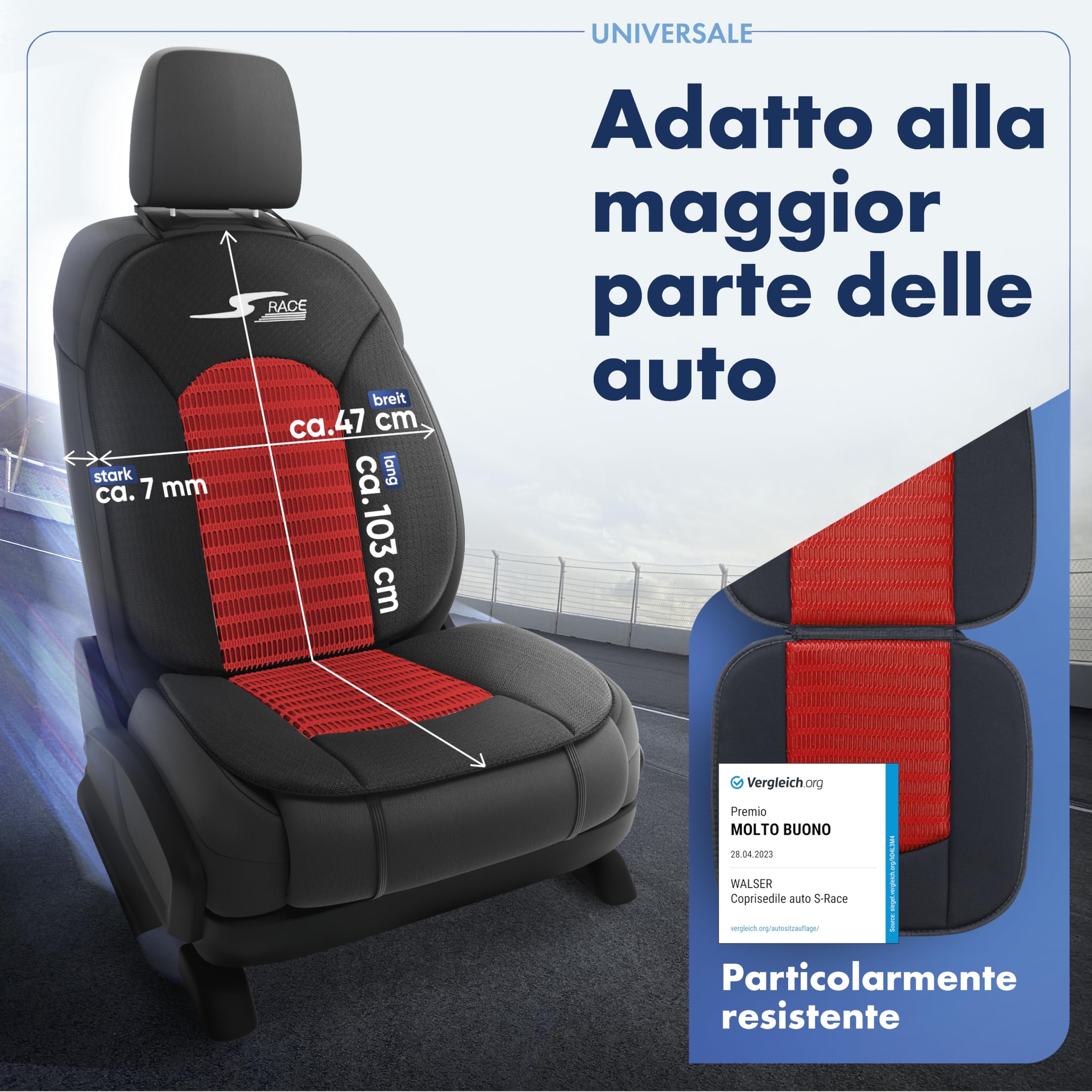 Coprisedili auto Coprisedili universali per Audi A6 C7 rosso auto SET NUOVO