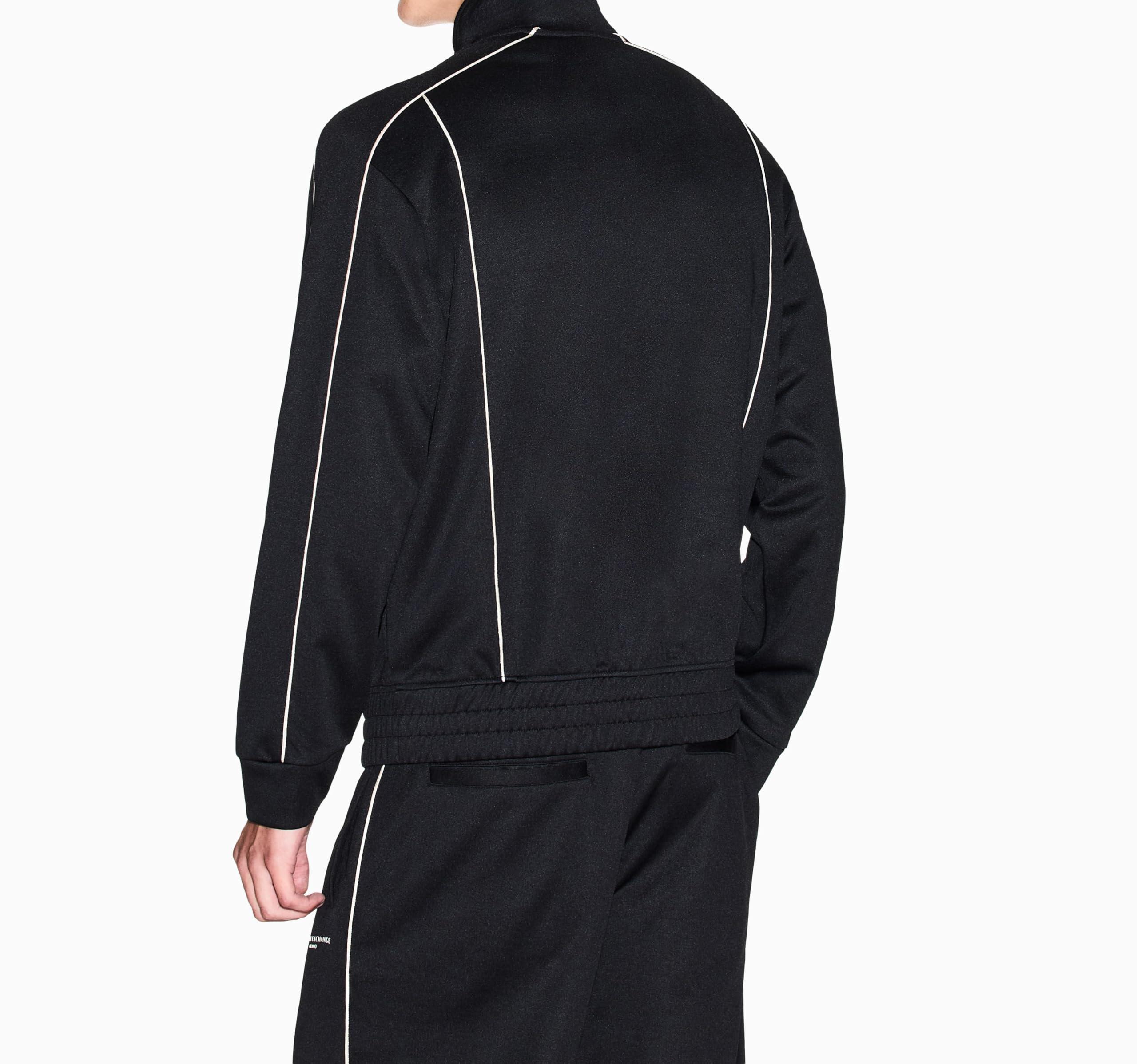 Armani Exchange Long Sleeve Side Logo Zip Closure Maglia di Tuta Uomo (Pacco da 1)