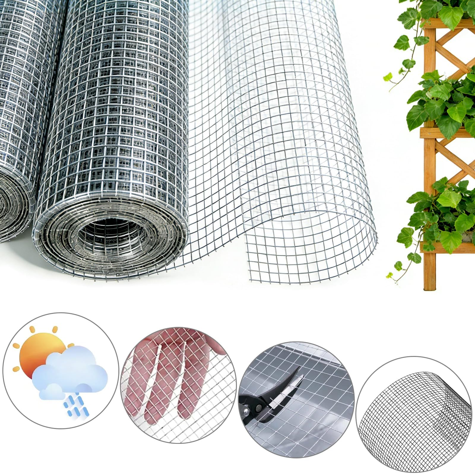 Mbsomnus Drahtgitter Feinmaschig 100 cm x 11 M Maschendraht Rolle