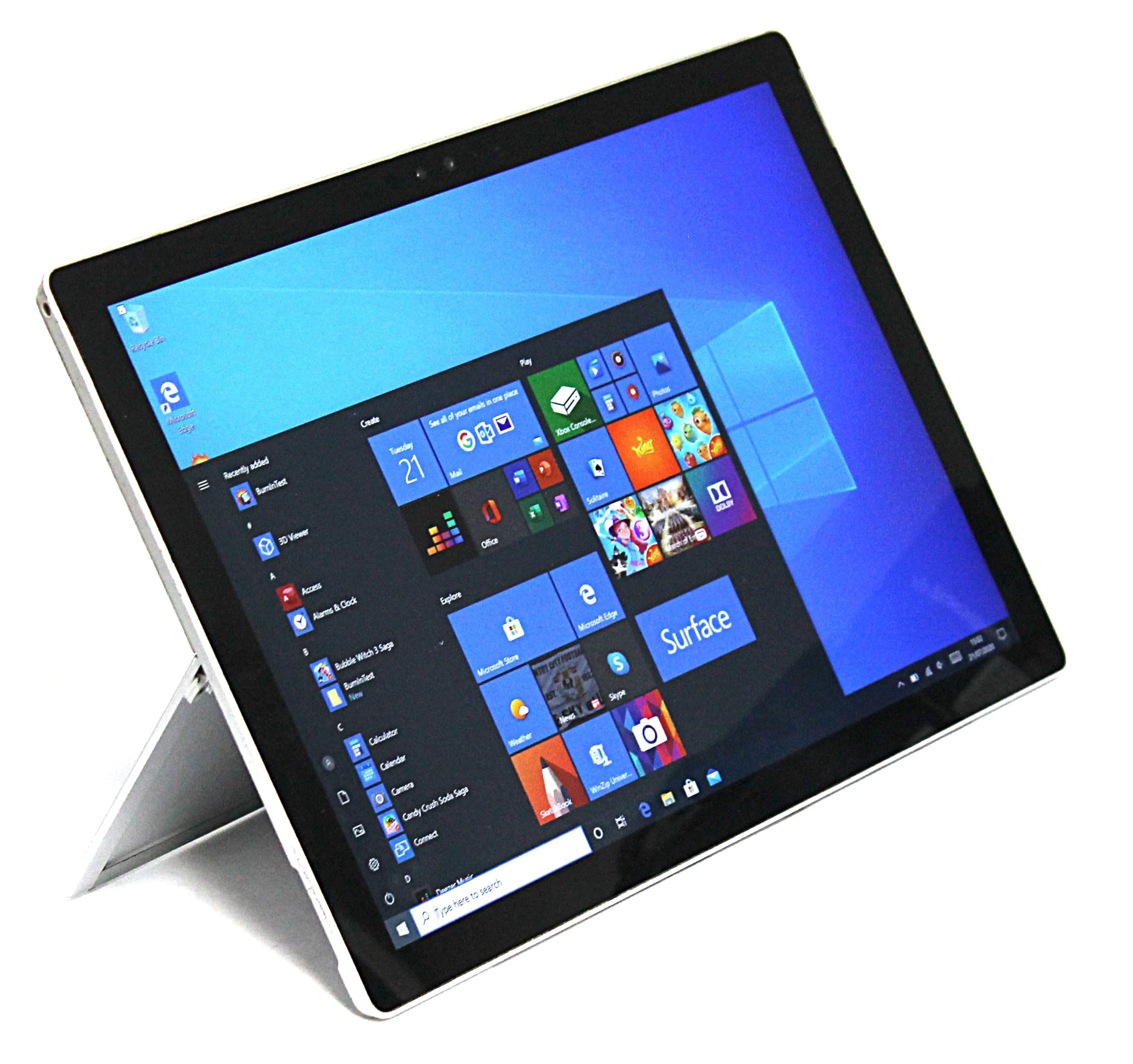 Microsoft Surface Pro 4 Tablet PC 12.3 inch Touch Screen (2736 x 1824), Intel Core i5-6300U, 8GB RAM, 256GB SSD, Windows 11 Pro (Refurbished)