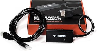 Pound HD Link Cable for Sega Dreamcast - HDMI Cable Converts Native VGA Signal for HD Video Quality and Accurate Colors On...