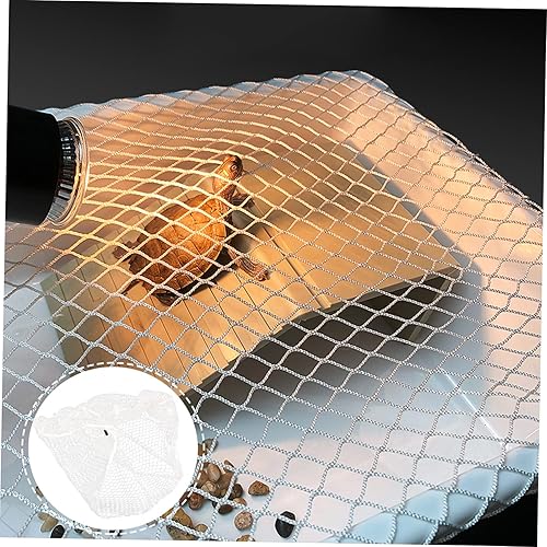 Miniatura 6 de POPETPOP Red de escape para tanque de tortuga, cubierta de red de protección para tanque de peces, red de cría de pájaros, red de tanque de tortuga,