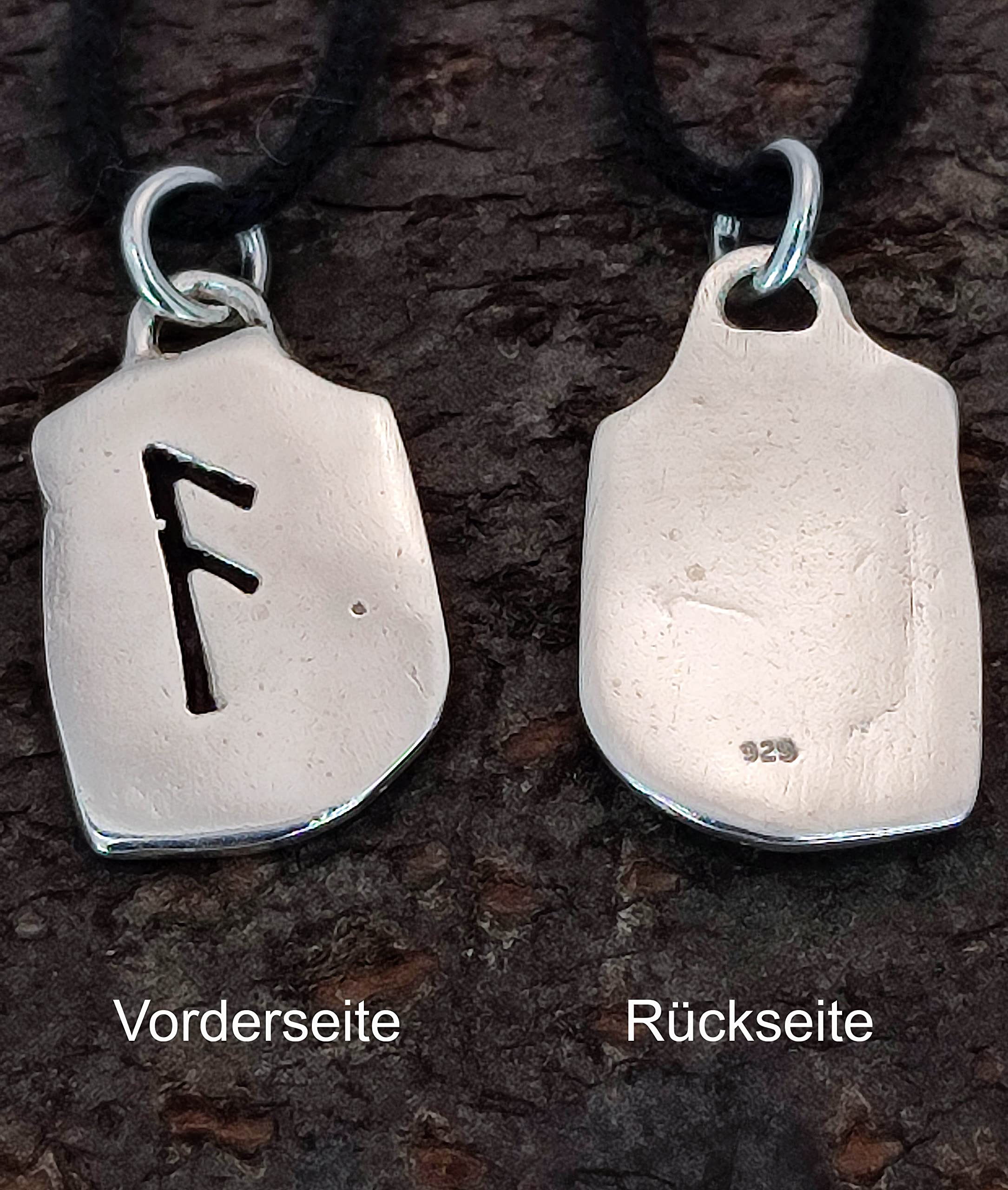 Kiss of Leather Runen Anhänger Ansuz aus 925 Sterling Silber Nr. 311