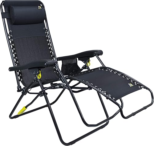 GCI Outdoor Freeform Zero Gravity - Silla de campamento regular, color negro